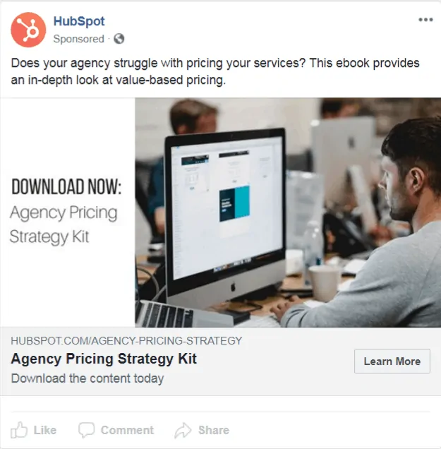 An example of optimized social media touchpoint 