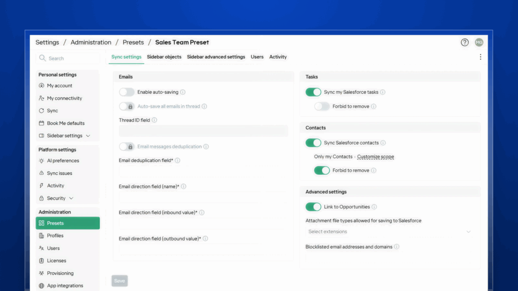 Configuration Presets