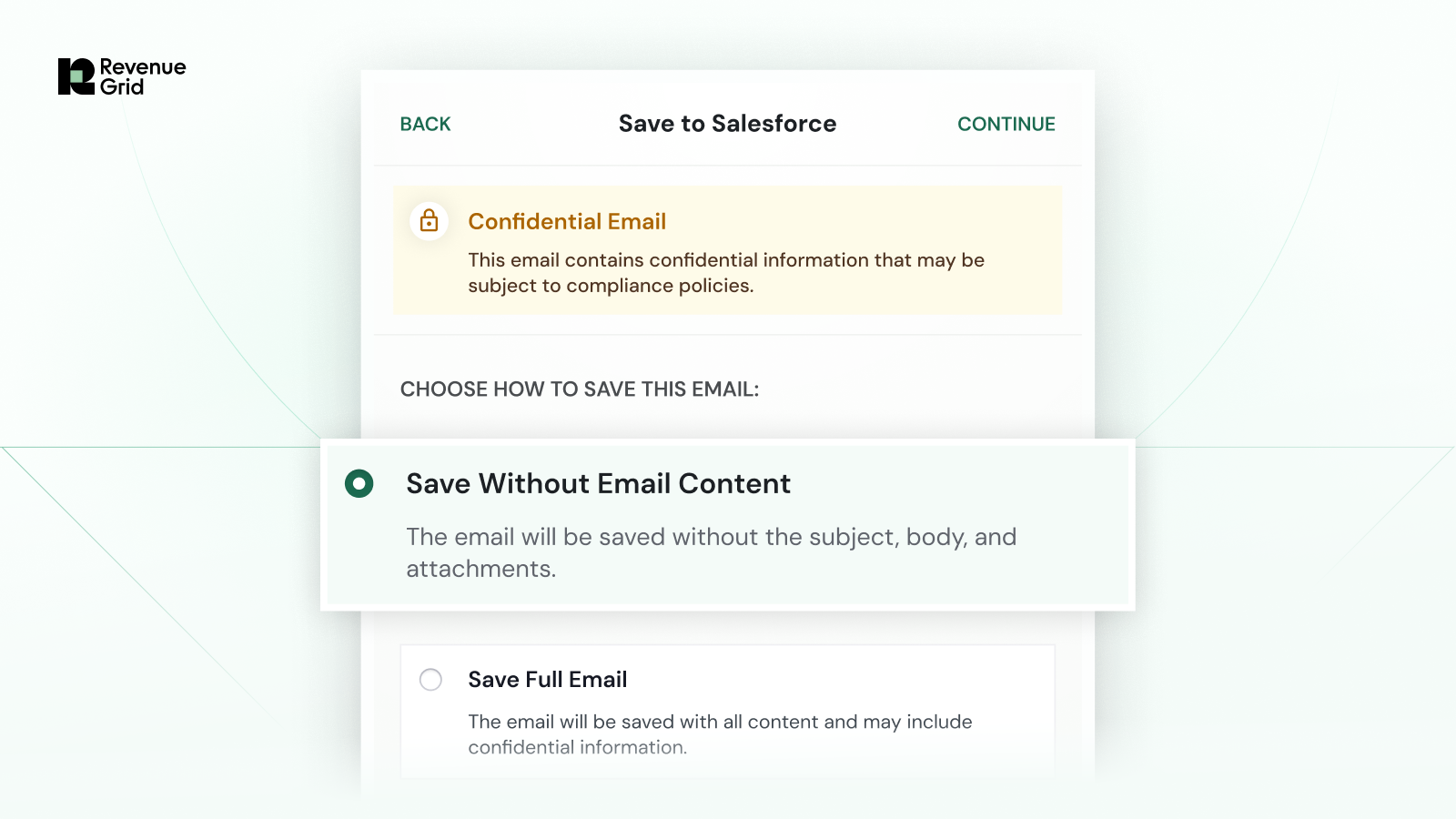 Confidential Email Sync