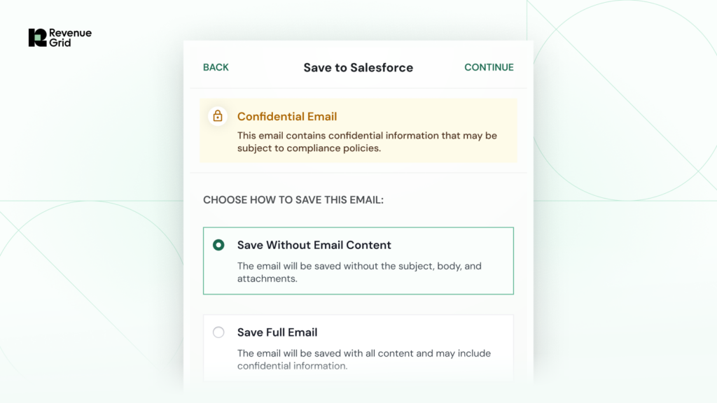 Confidential Email Sync