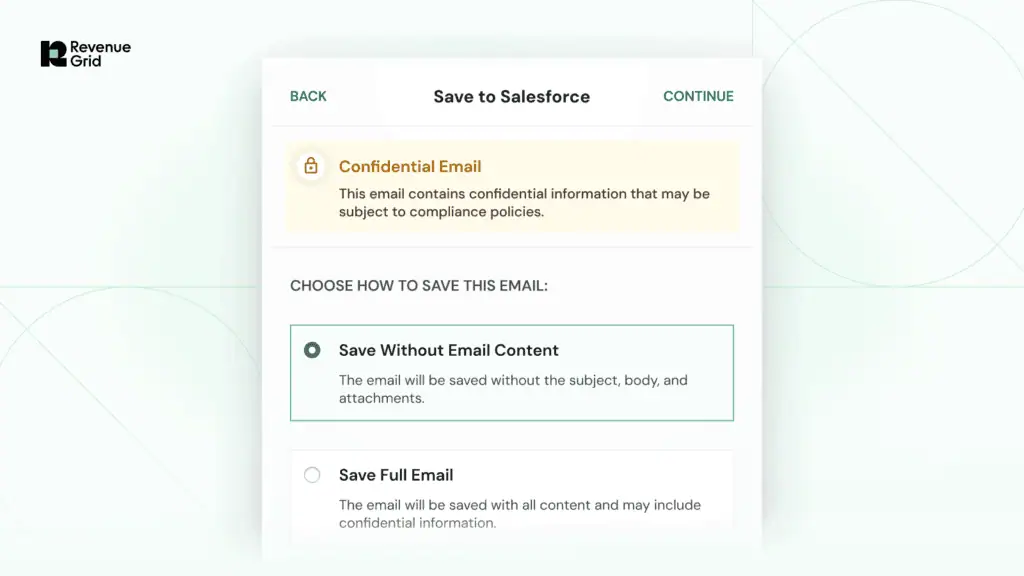 Confidential Email Sync